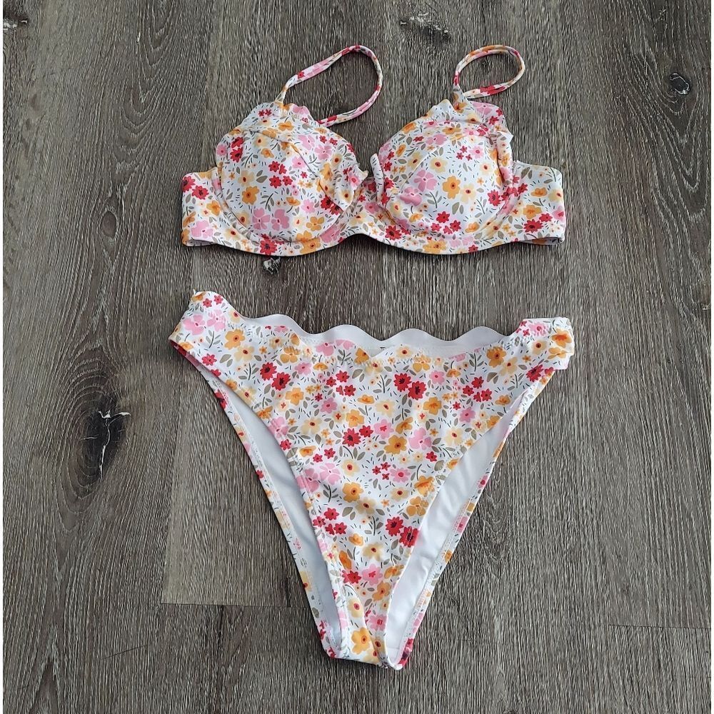 Floral Print Bikini Set Large